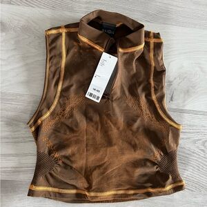 iets frans Brown crop top from UO